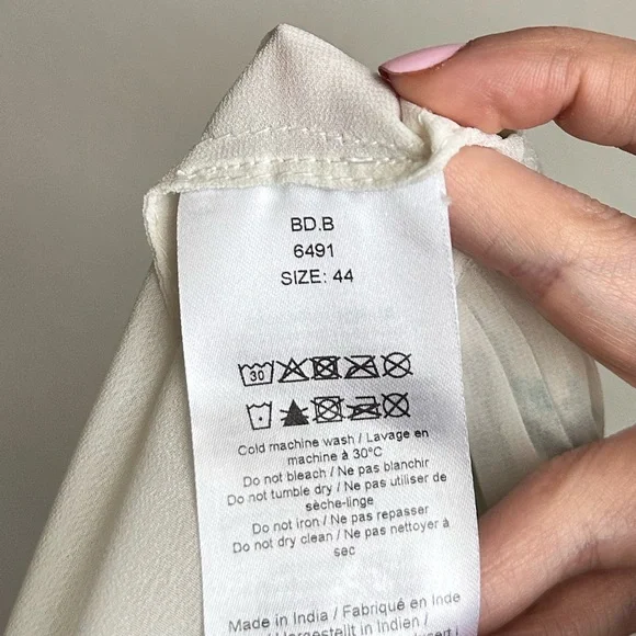 GANNI Georgette Tiered Dress - Tofu - Picture 8 of 10